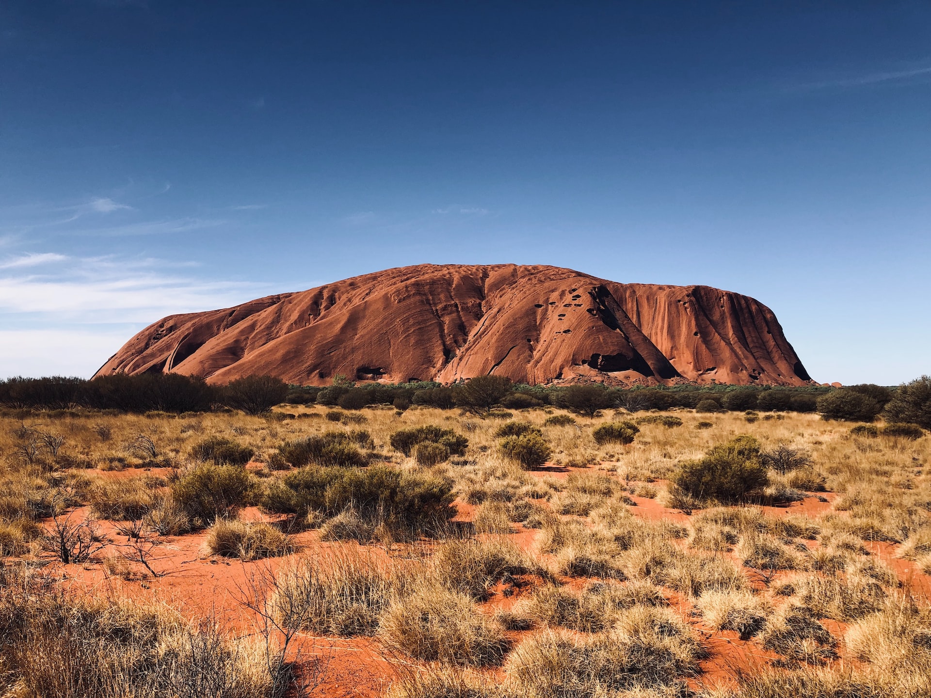 A big rock in the Australian outback