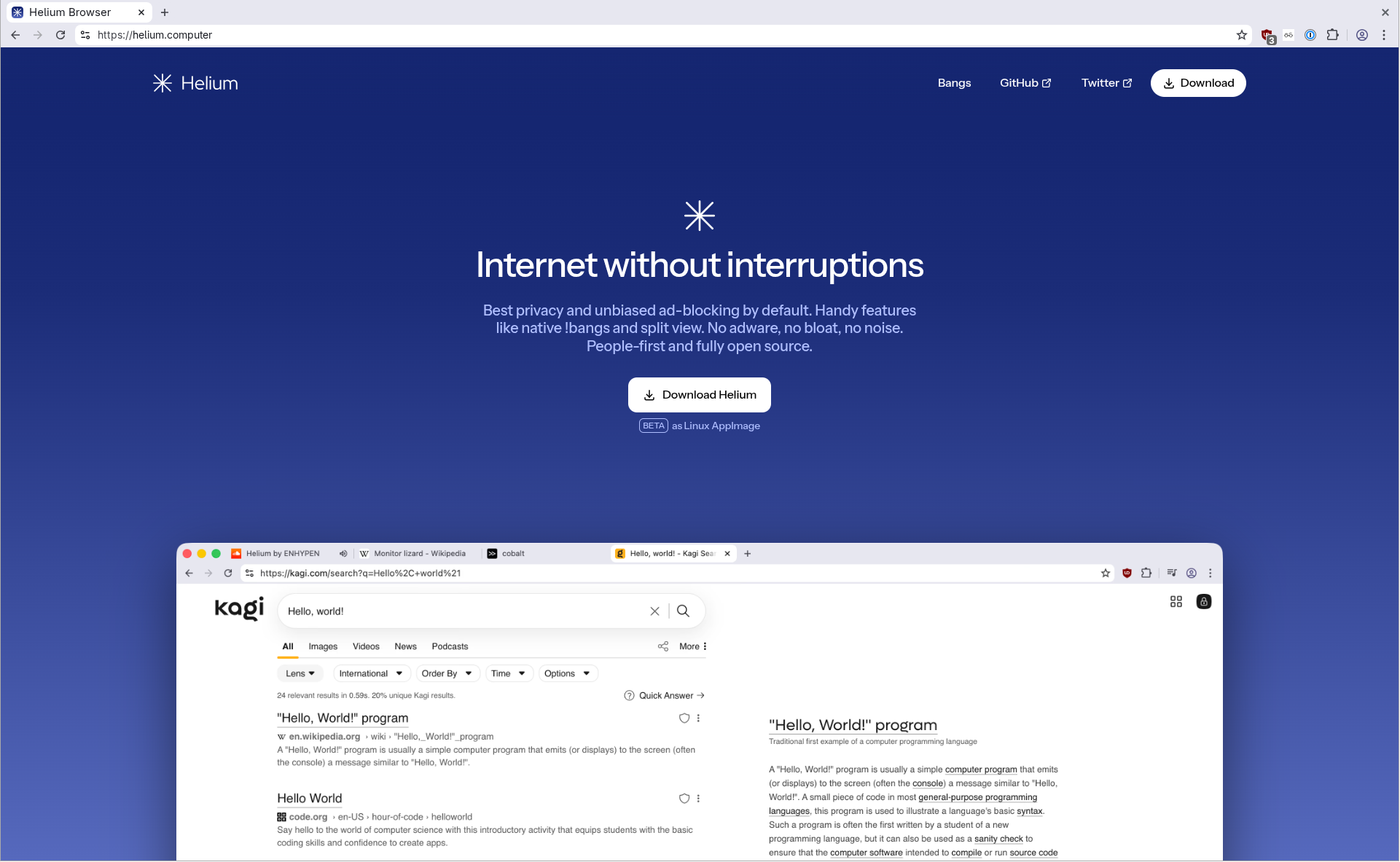 The Helium Website