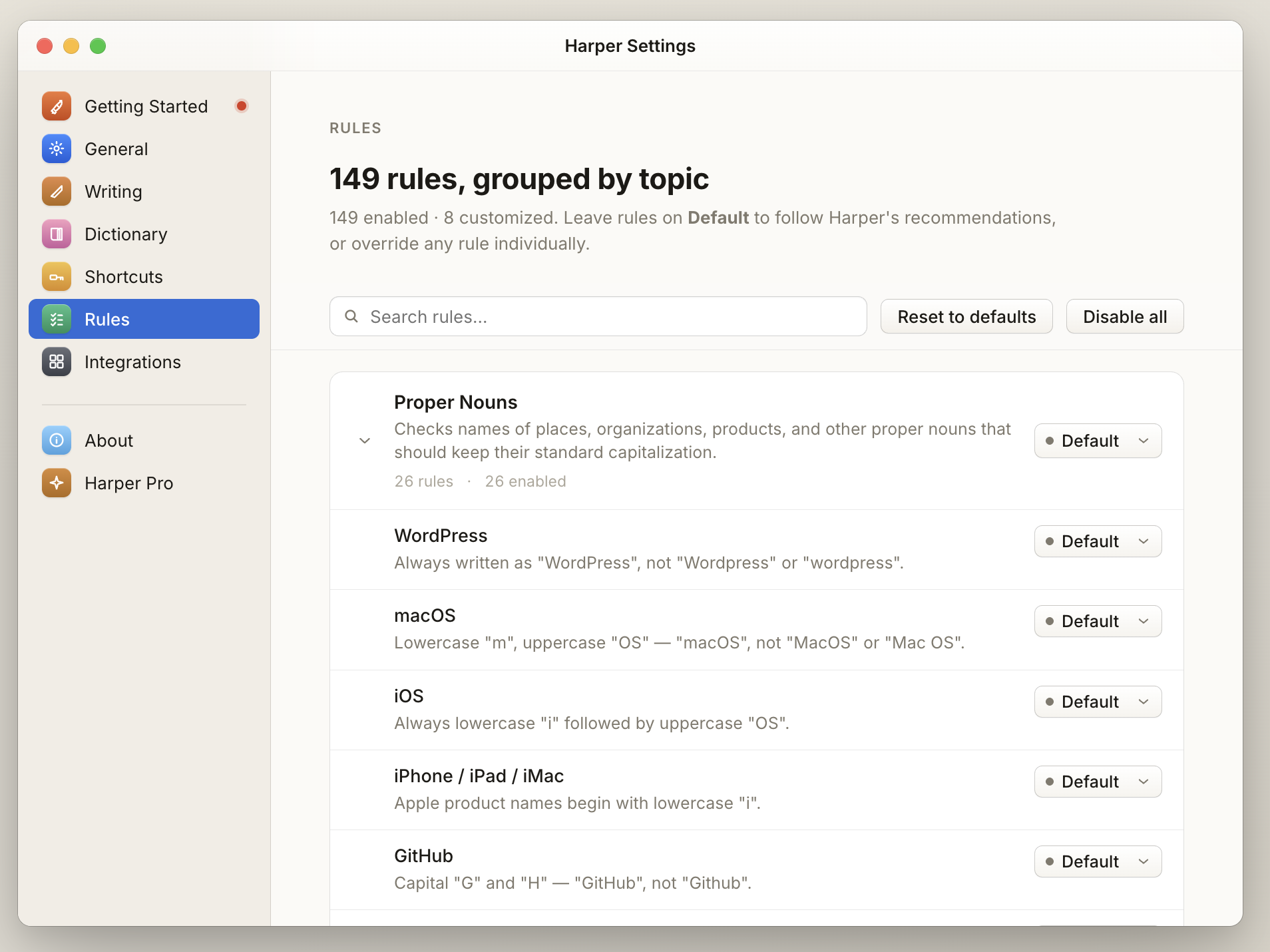 A Preview of Jason's Settings Page